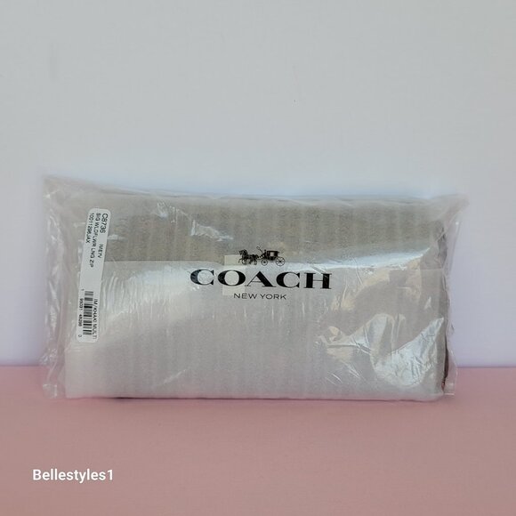 COACH Signature Canvas With Wildflower Print Zip-Around Wallet/Wristlet-Khaki M - Picture 16 of 16